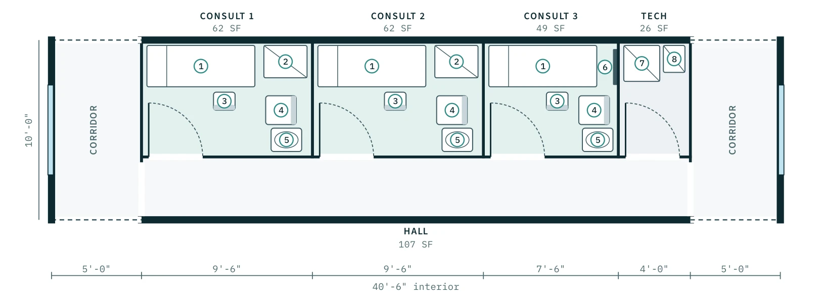 Telehealth floor plan